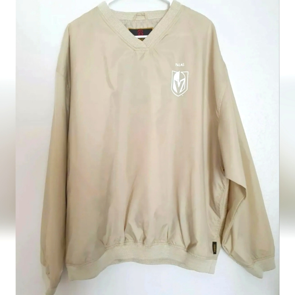 Las Vegas Golden Knights NHL Hockey Golf Pullover Tan Brown Long Men's XL Winter